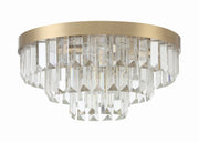 Crystorama Hayes HAY-1403-AG – 18 Inch – 8 Light – Semi Flush Mount Light – Aged Brass – Dry Rated