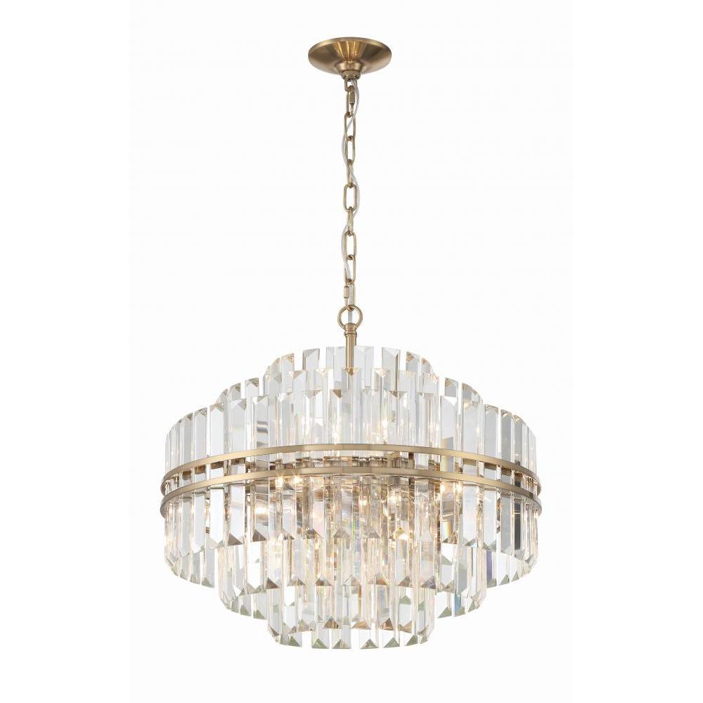 Hayes 12 Light Aged Brass Chandelier