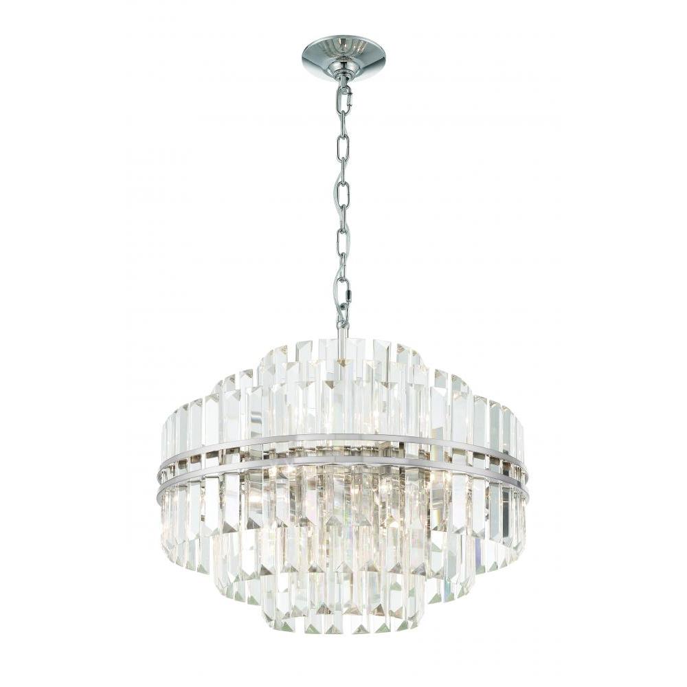 Hayes 12 Light Polished Nickel Chandelier