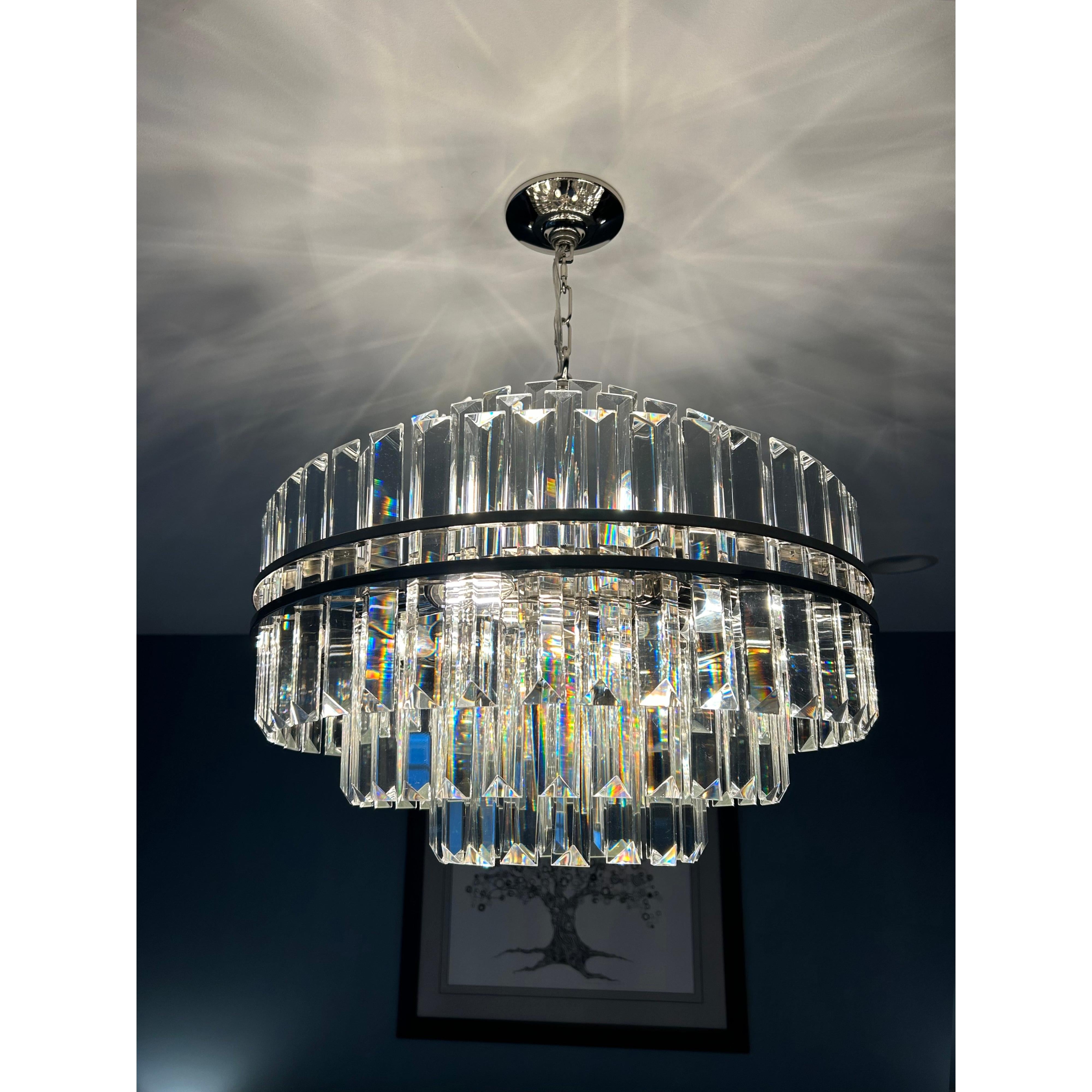 Crystorama Hayes HAY-1405-PN – 22 Inch – 12 Light – Chandelier – Polished Nickel – Dry Rated