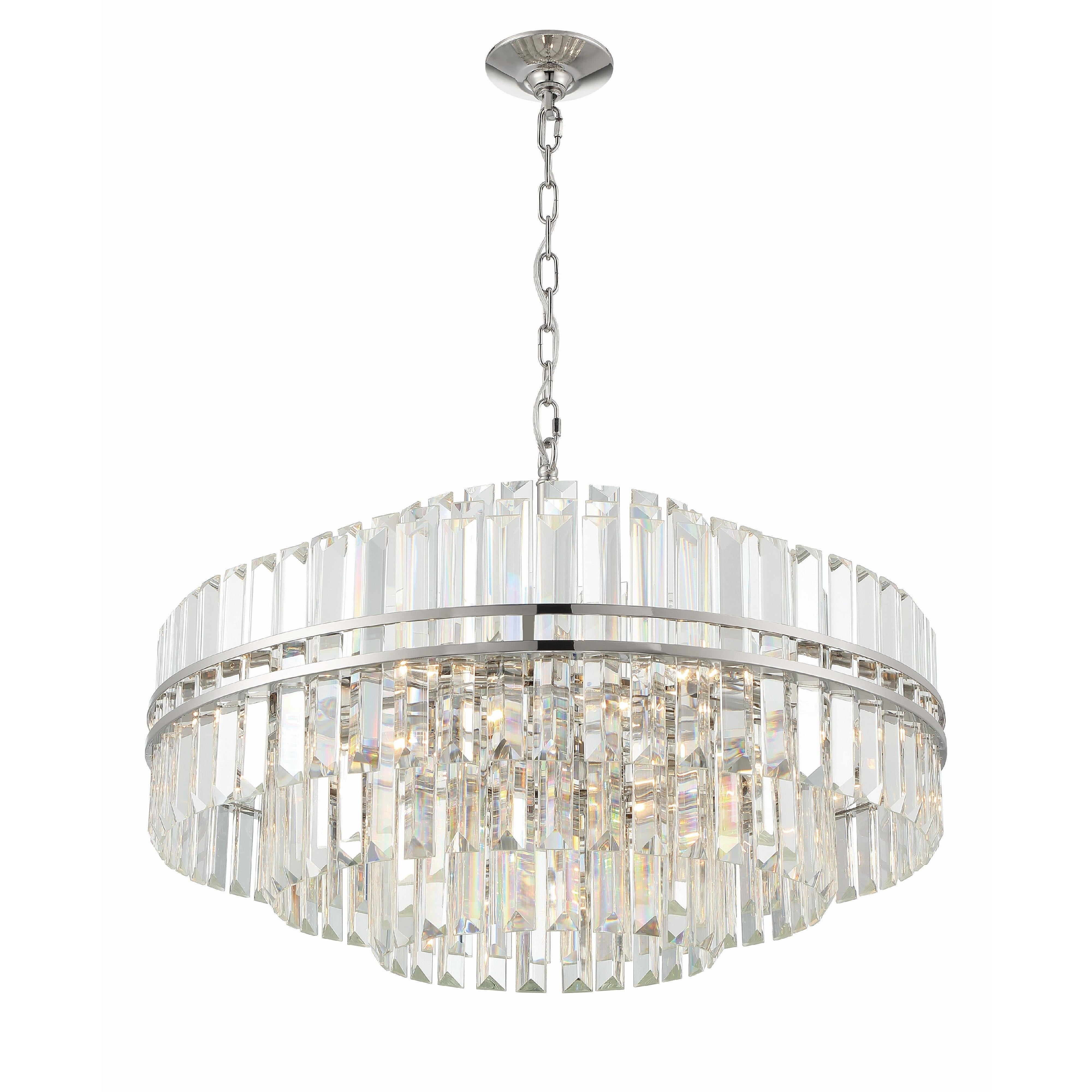 Crystorama Hayes HAY-1407-PN – 28 Inch – 16 Light – Chandelier – Polished Nickel – Dry Rated