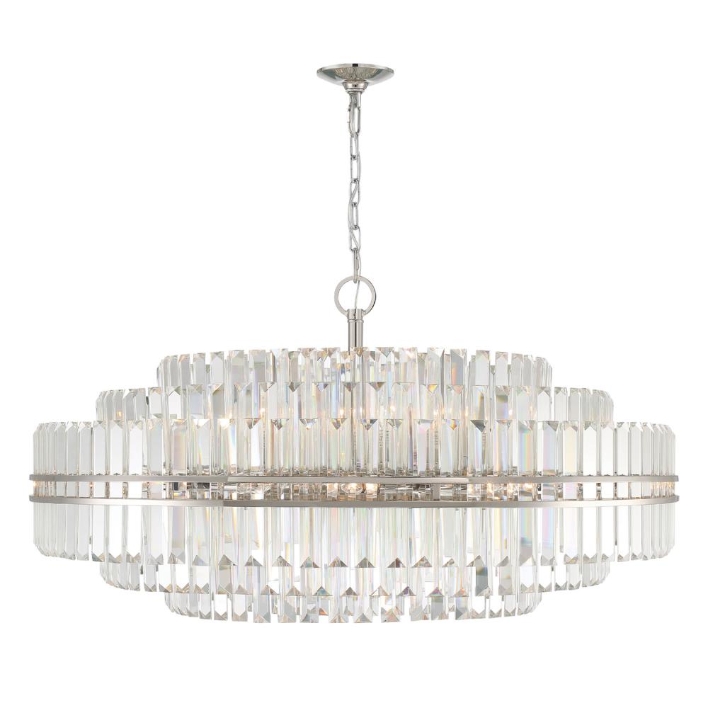 Crystorama HAYES HAY-1409-PN Chandelier Contemporary - Polished Nickel