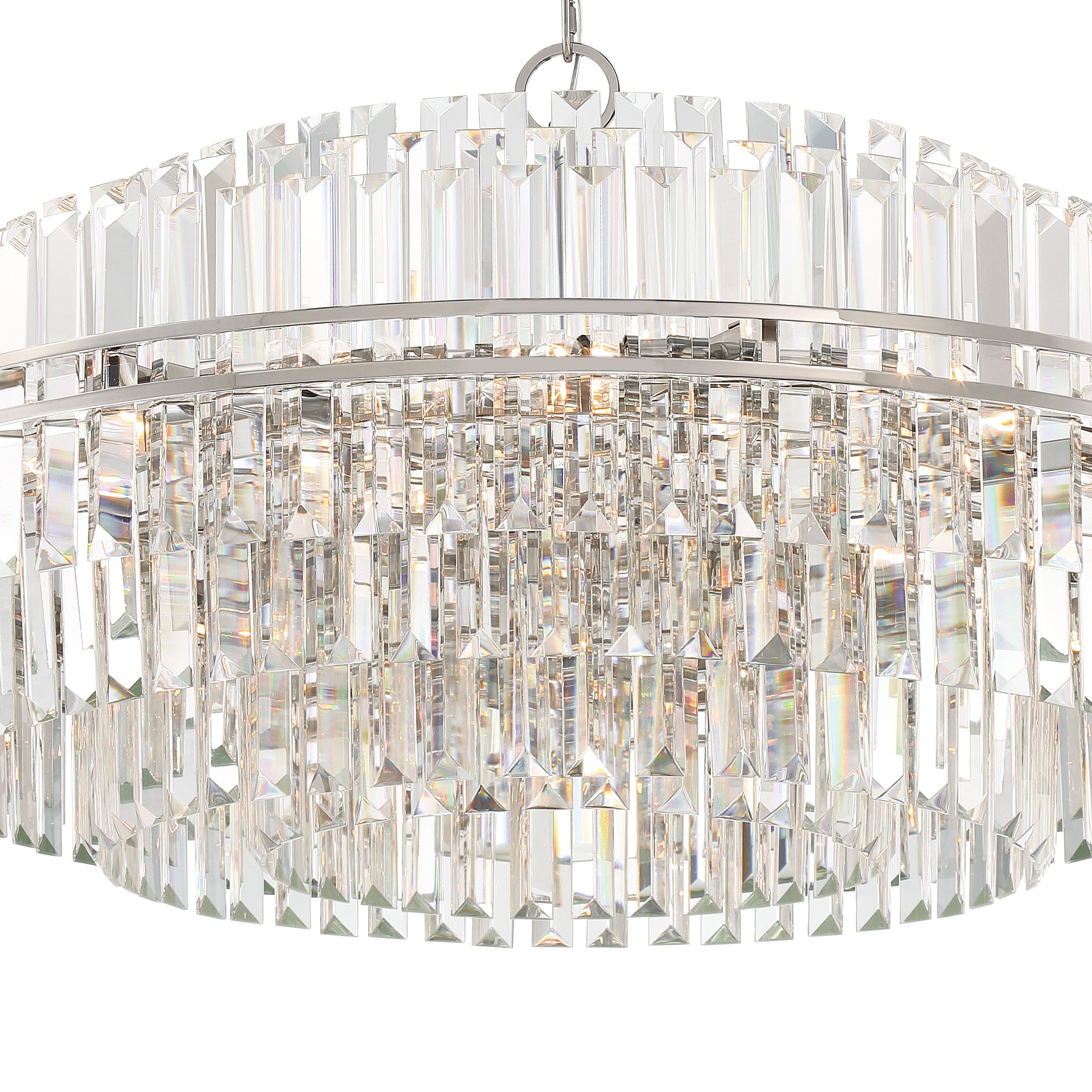Crystorama Hayes HAY-1409-PN – 40.5 Inch – 32 Light – Chandelier – Polished Nickel – Dry Rated