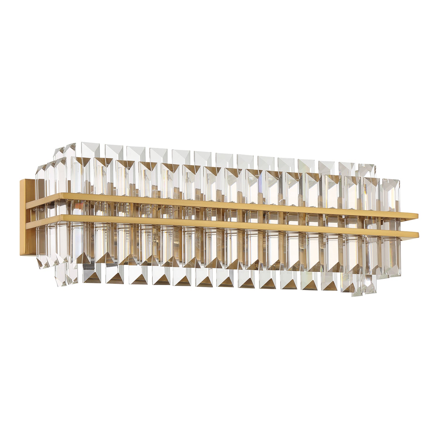 Crystorama Hayes HAY-1413-AG – 23.5 Inch – 4 Light – Bath Vanity Light – Aged Brass – Damp Rated