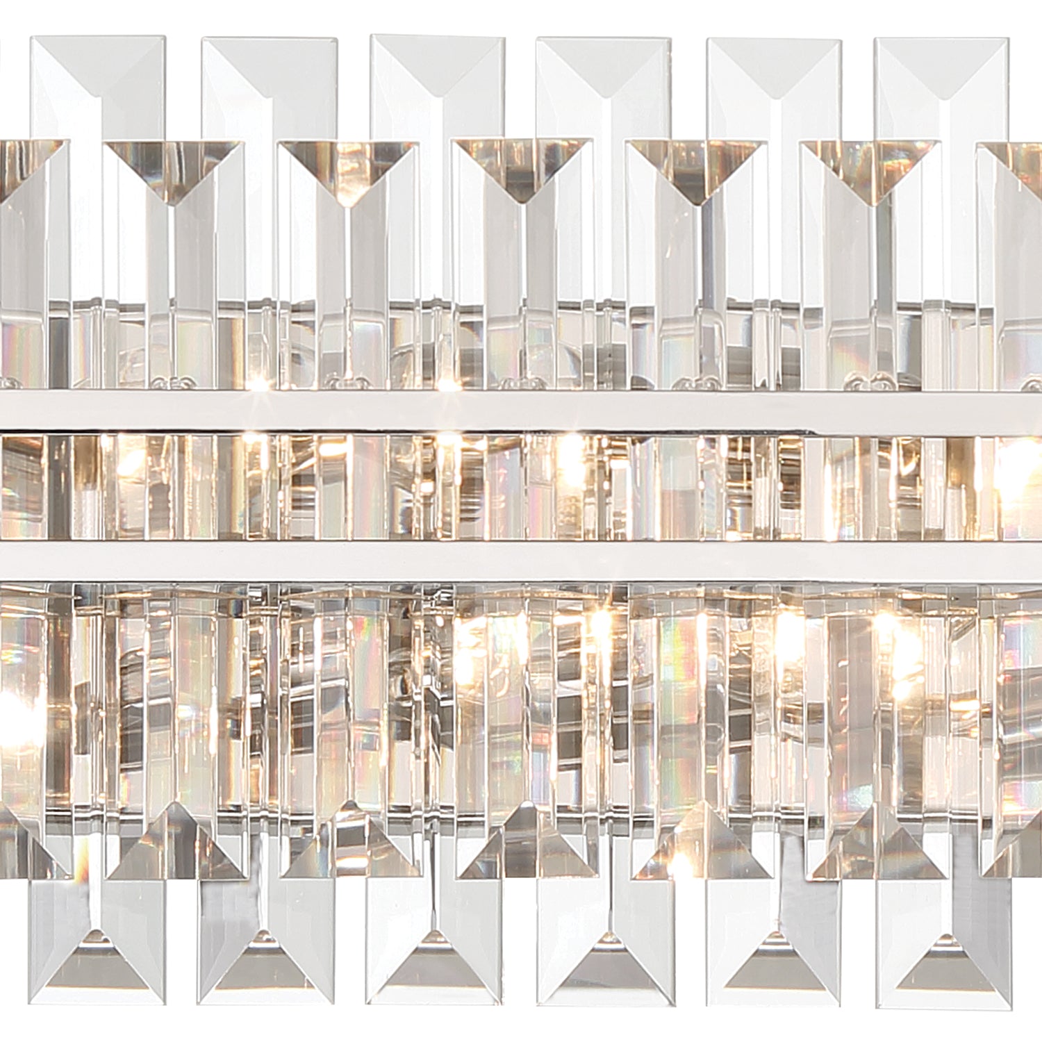 Crystorama Hayes HAY-1415-PN – 31.5 Inch – 6 Light – Bath Vanity Light – Polished Nickel – Damp Rated