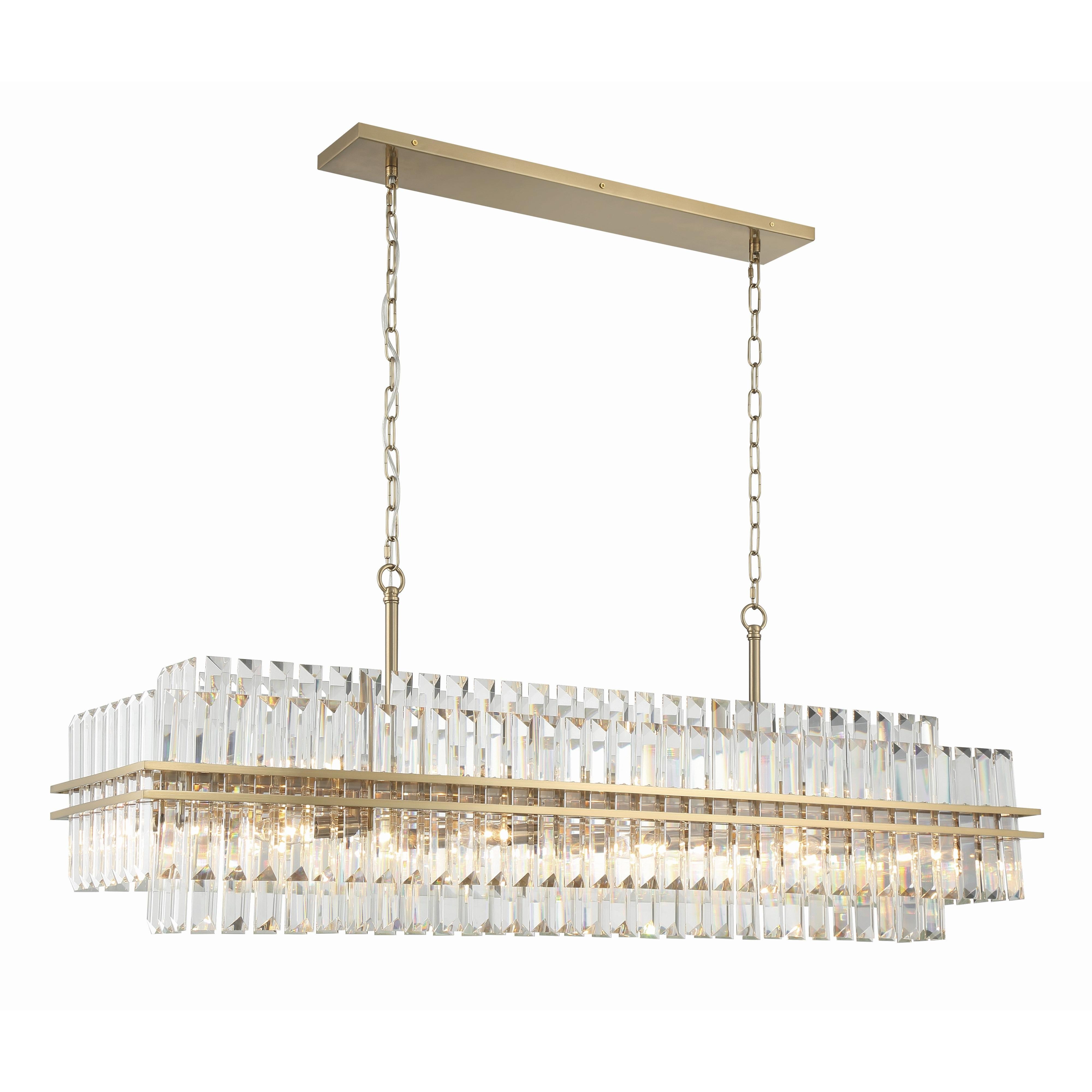 Crystorama Hayes HAY-1417-AG – 50 Inch – 16 Light – Chandelier – Aged Brass – Dry Rated