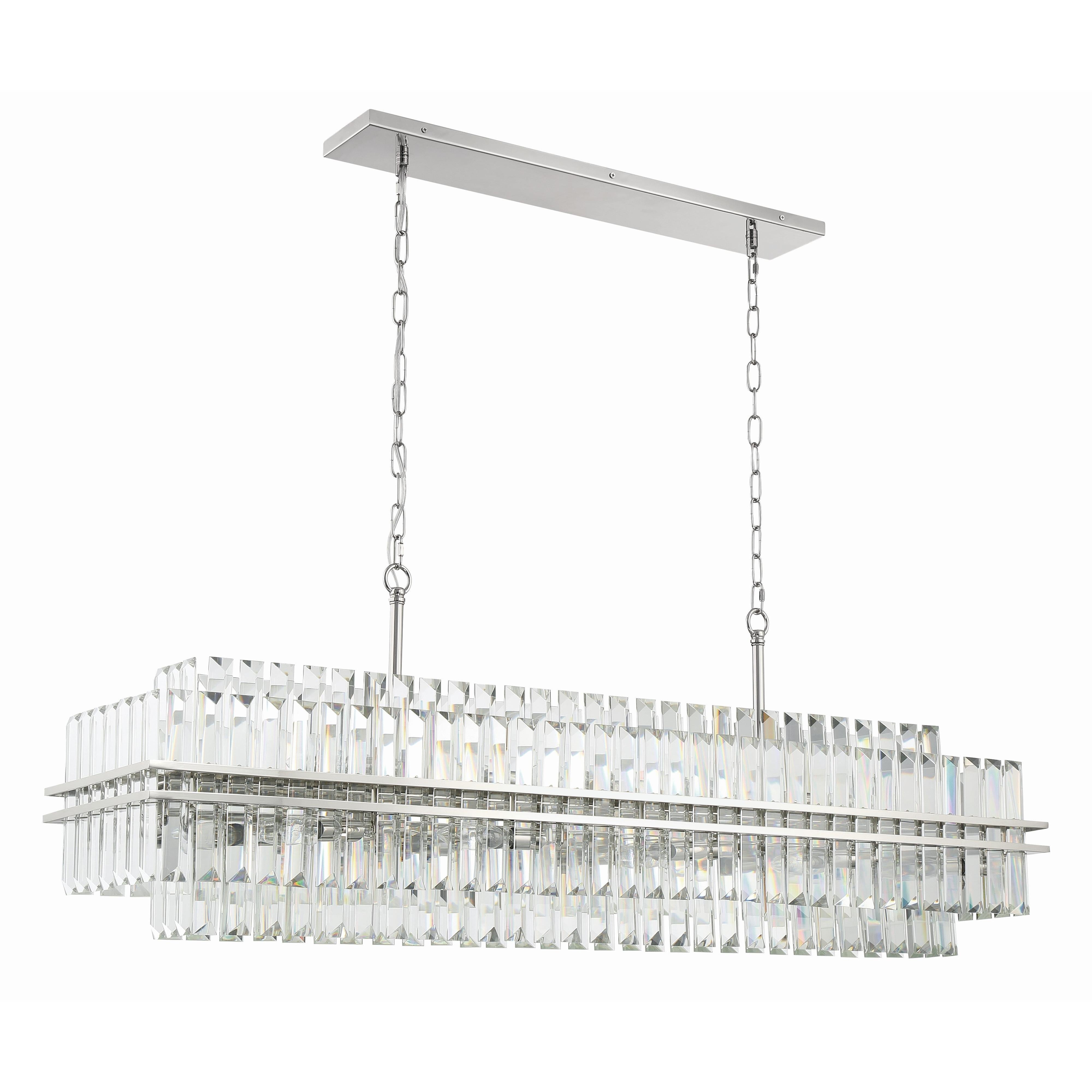Crystorama Hayes HAY-1417-PN – 50 Inch – 16 Light – Chandelier – Polished Nickel – Dry Rated