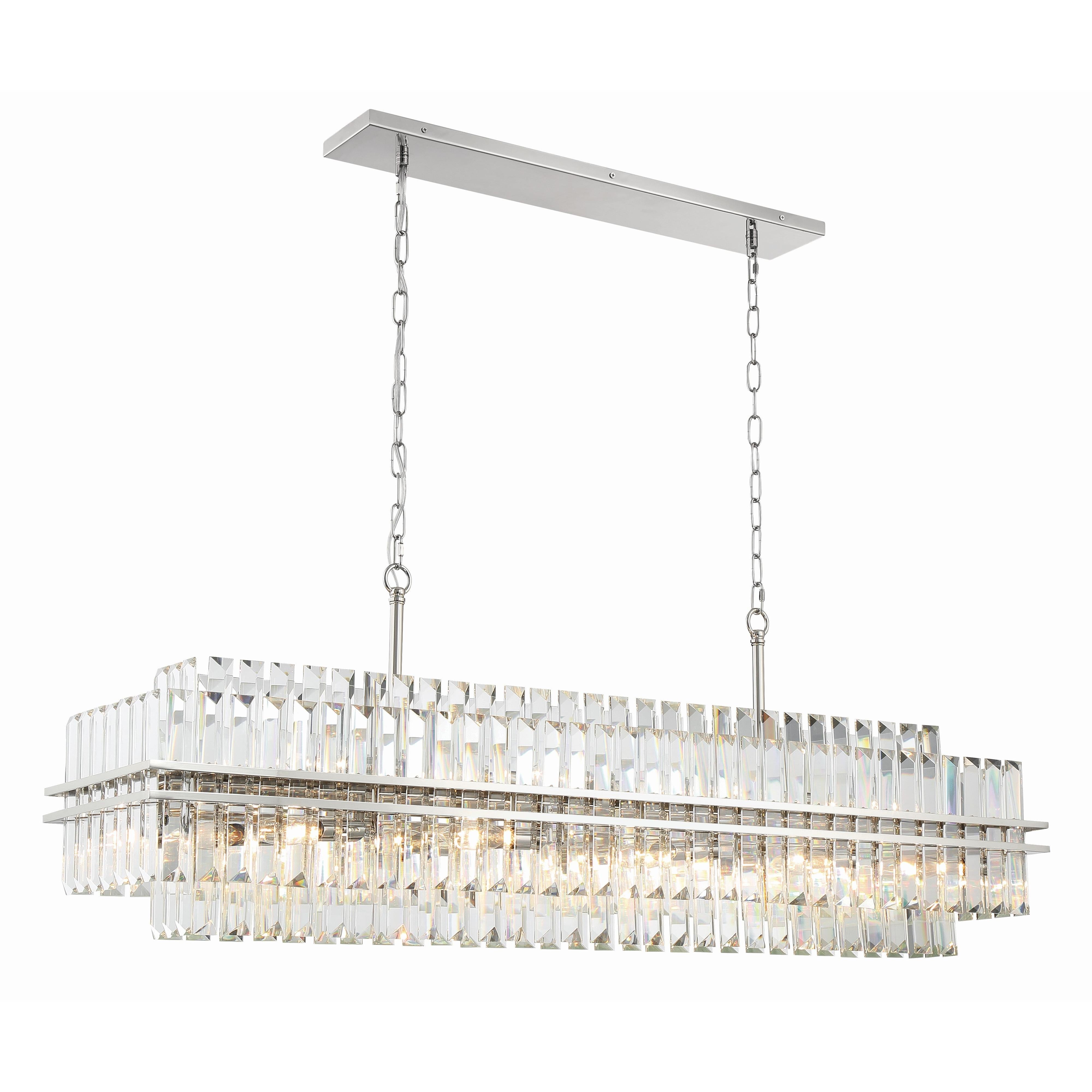 Crystorama Hayes HAY-1417-PN – 50 Inch – 16 Light – Chandelier – Polished Nickel – Dry Rated