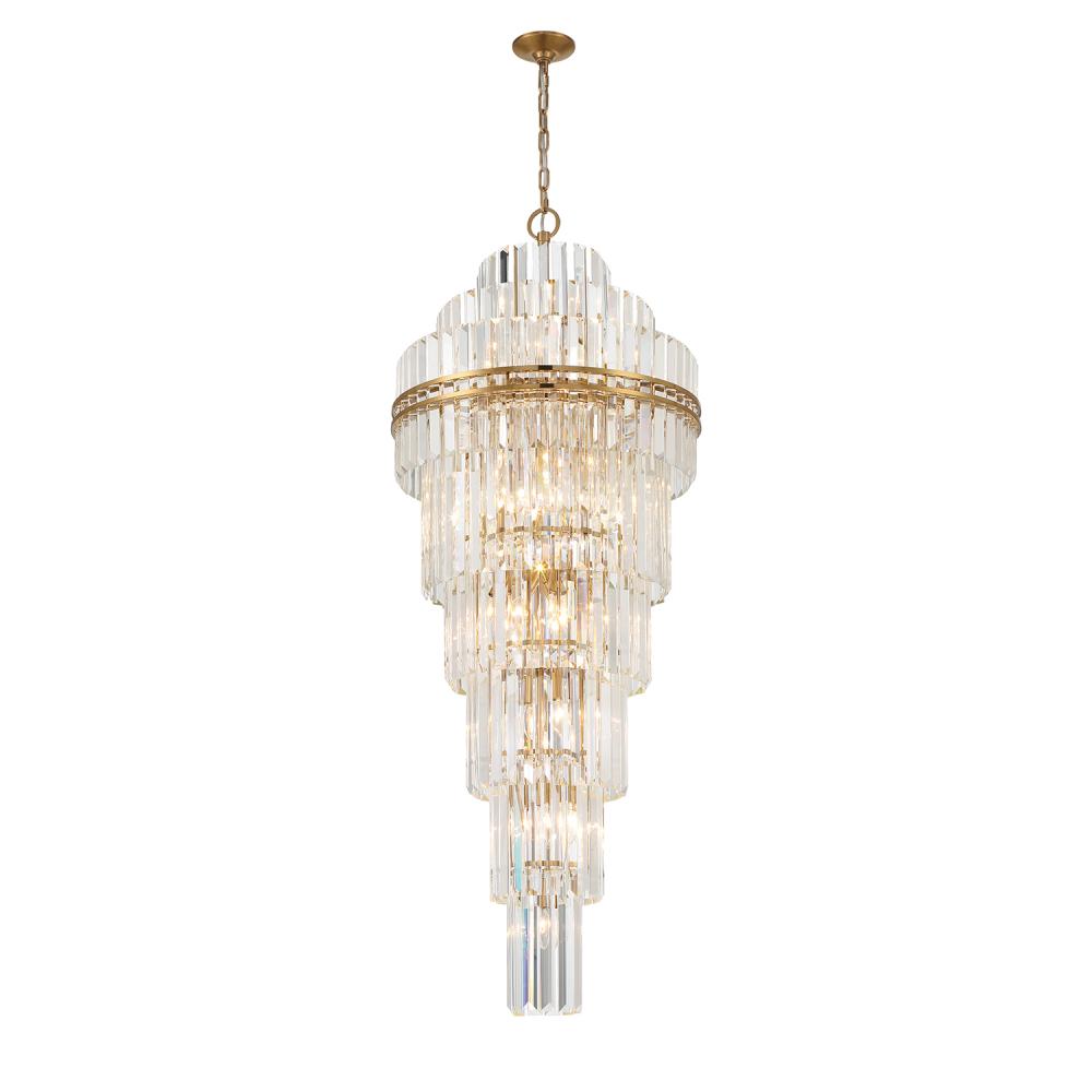 Crystorama HAYES HAY-1419-AG Chandelier Modern - Aged Brass