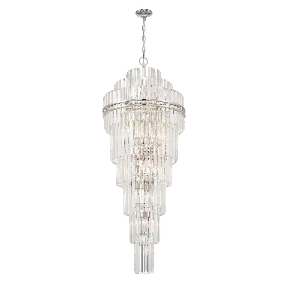 Crystorama HAYES HAY-1419-PN Chandelier Modern - Polished Nickel