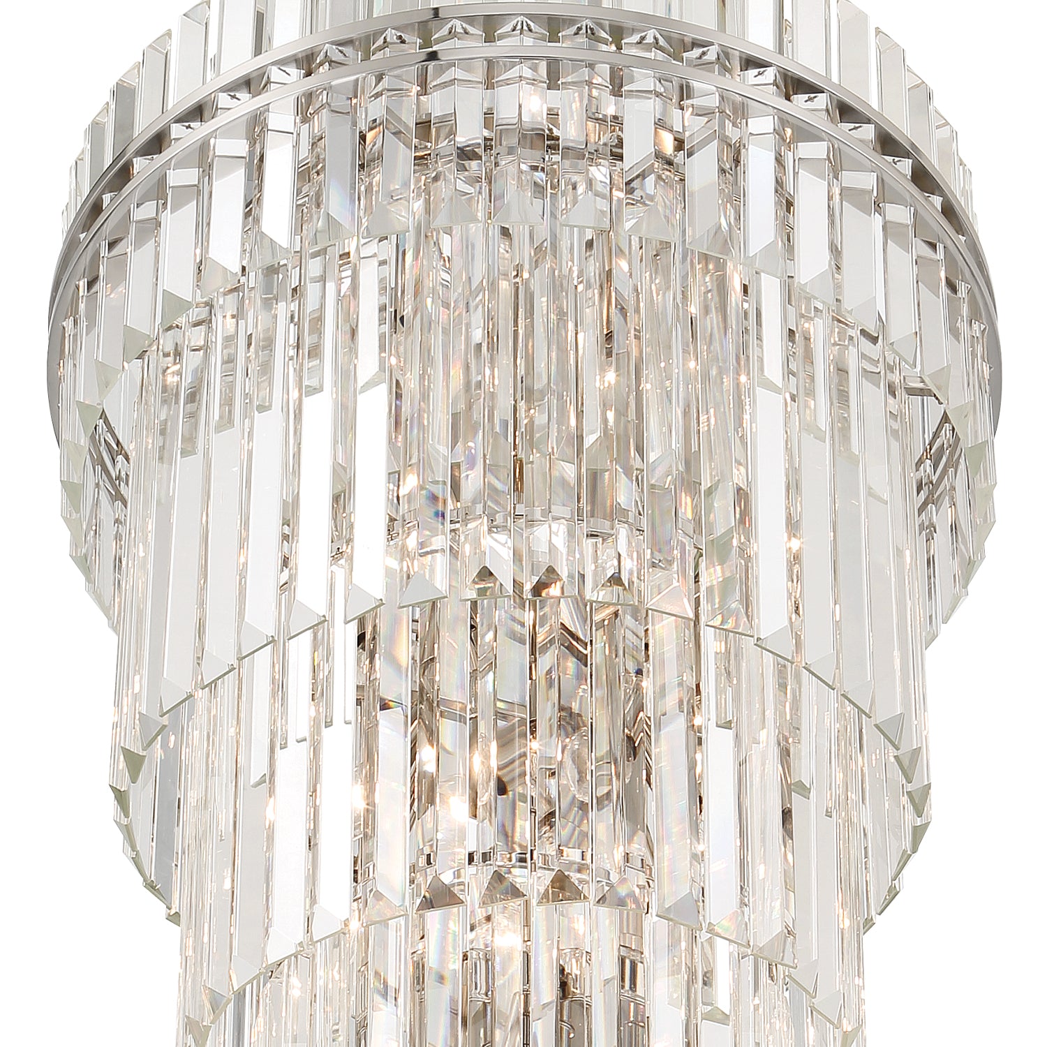 Crystorama Hayes HAY-1419-PN – 24 Inch – 31 Light – Chandelier – Polished Nickel – Dry Rated