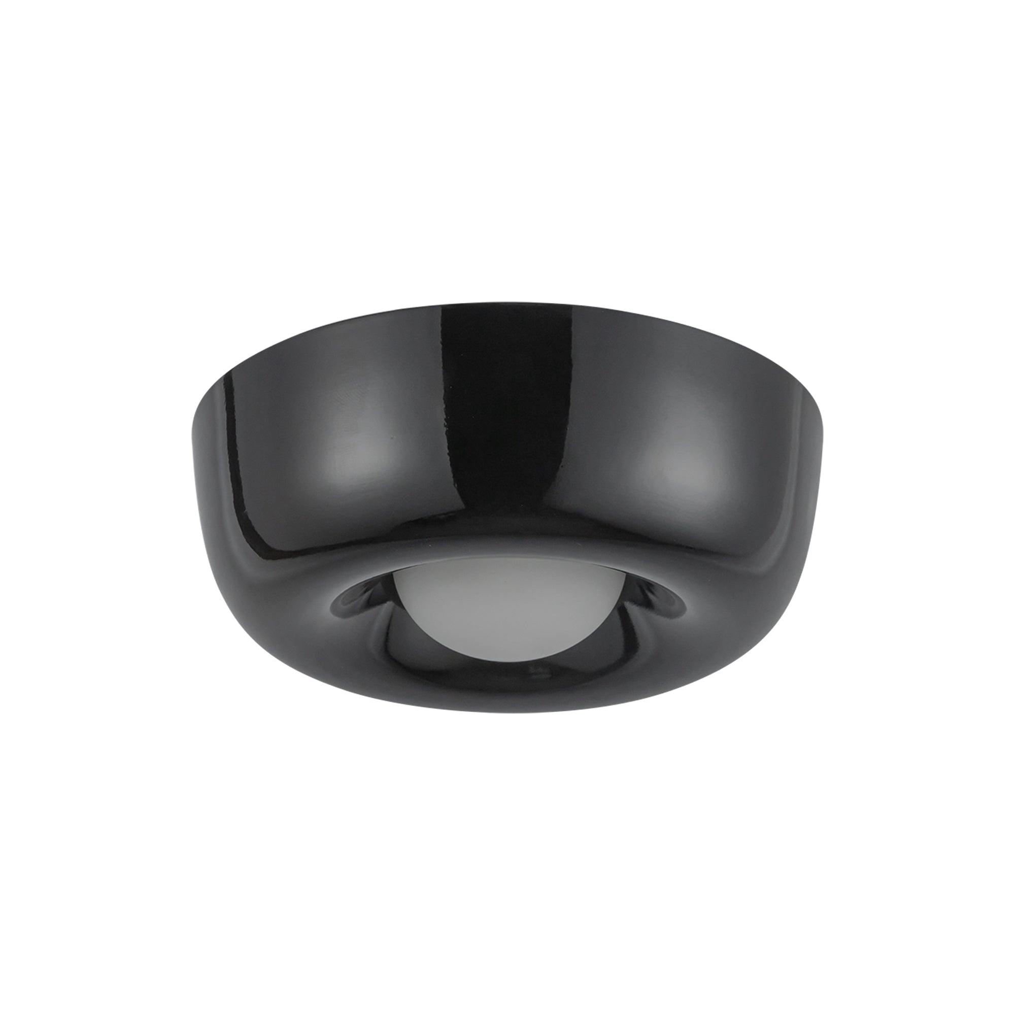Hayden 6-in Glossy Black LED Flush Mount