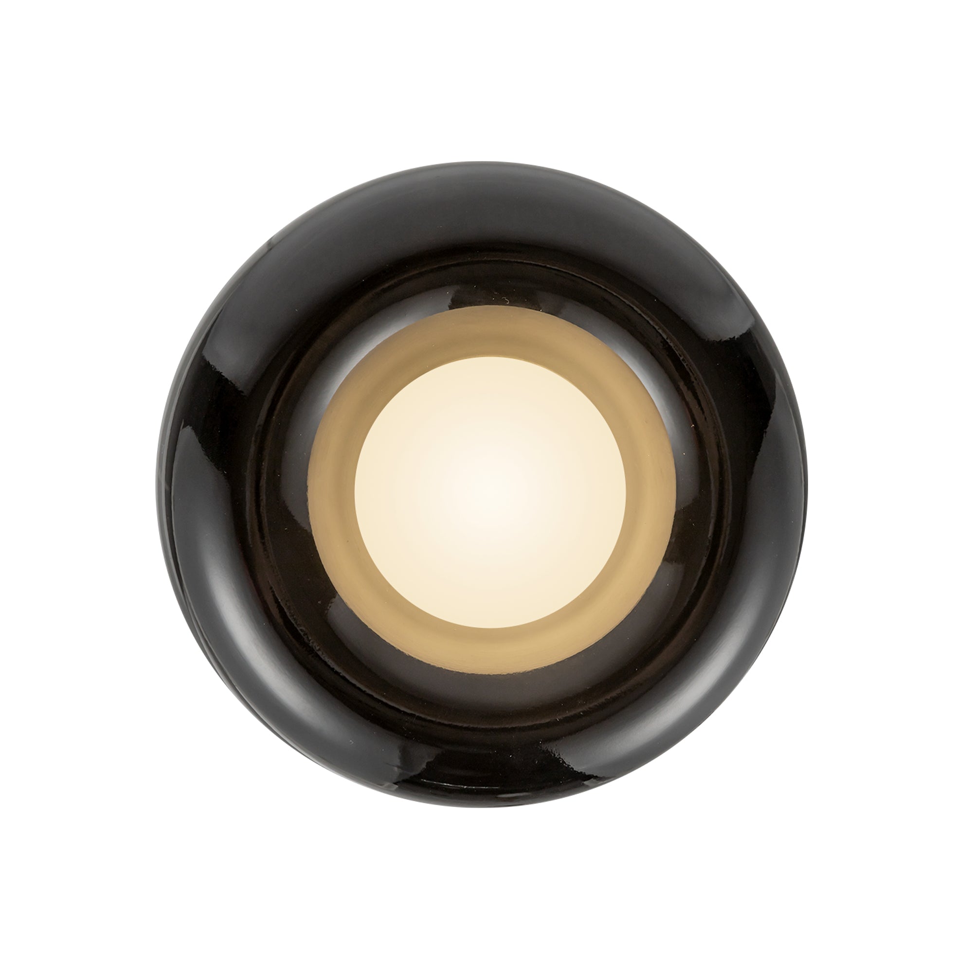 Hayden 6-in Glossy Black LED Flush Mount