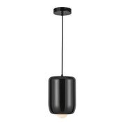Hayden 7-in Glossy Black LED Pendant