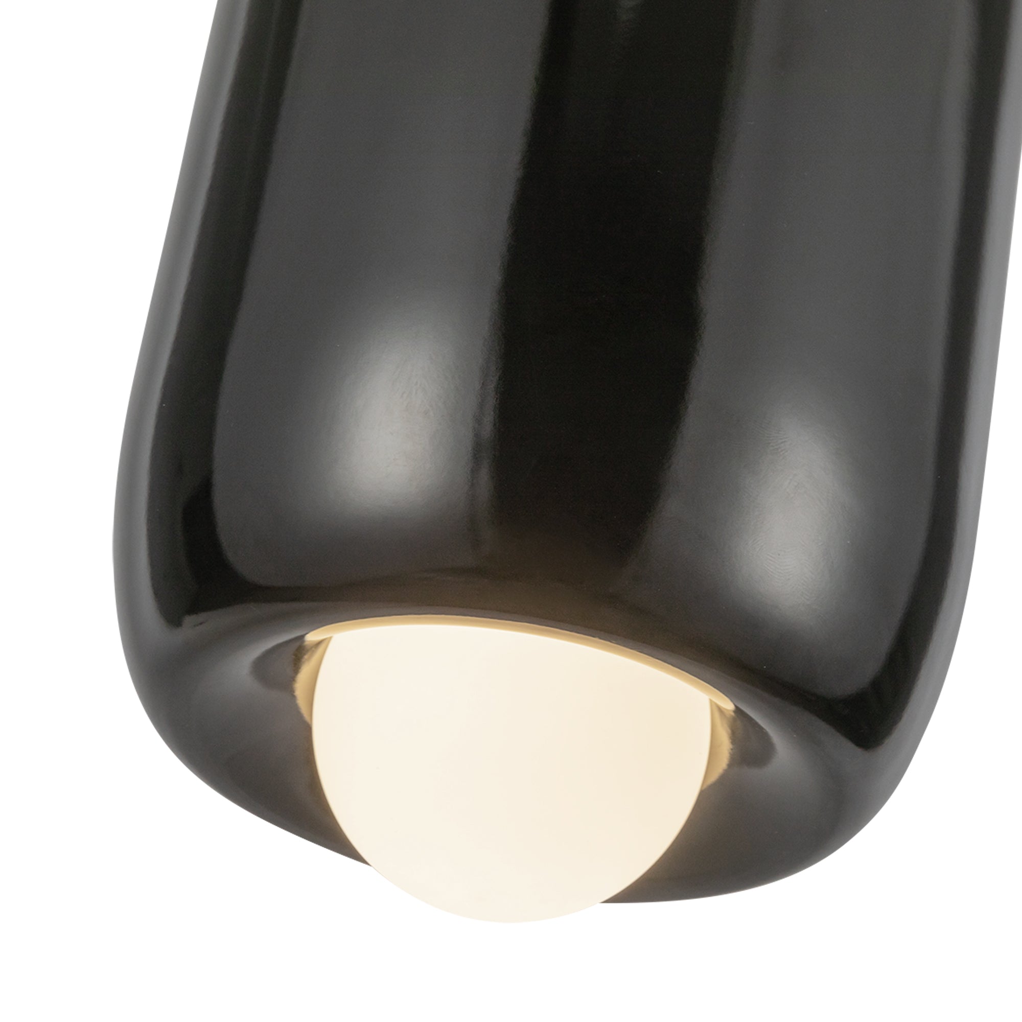 Hayden 7-in Glossy Black LED Pendant