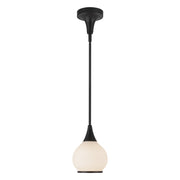 ALORA MOOD Lighting PD524006MBOP Pendant Light Fixture, UL Damp Rated, Matte Black/Opal Matte Glass
