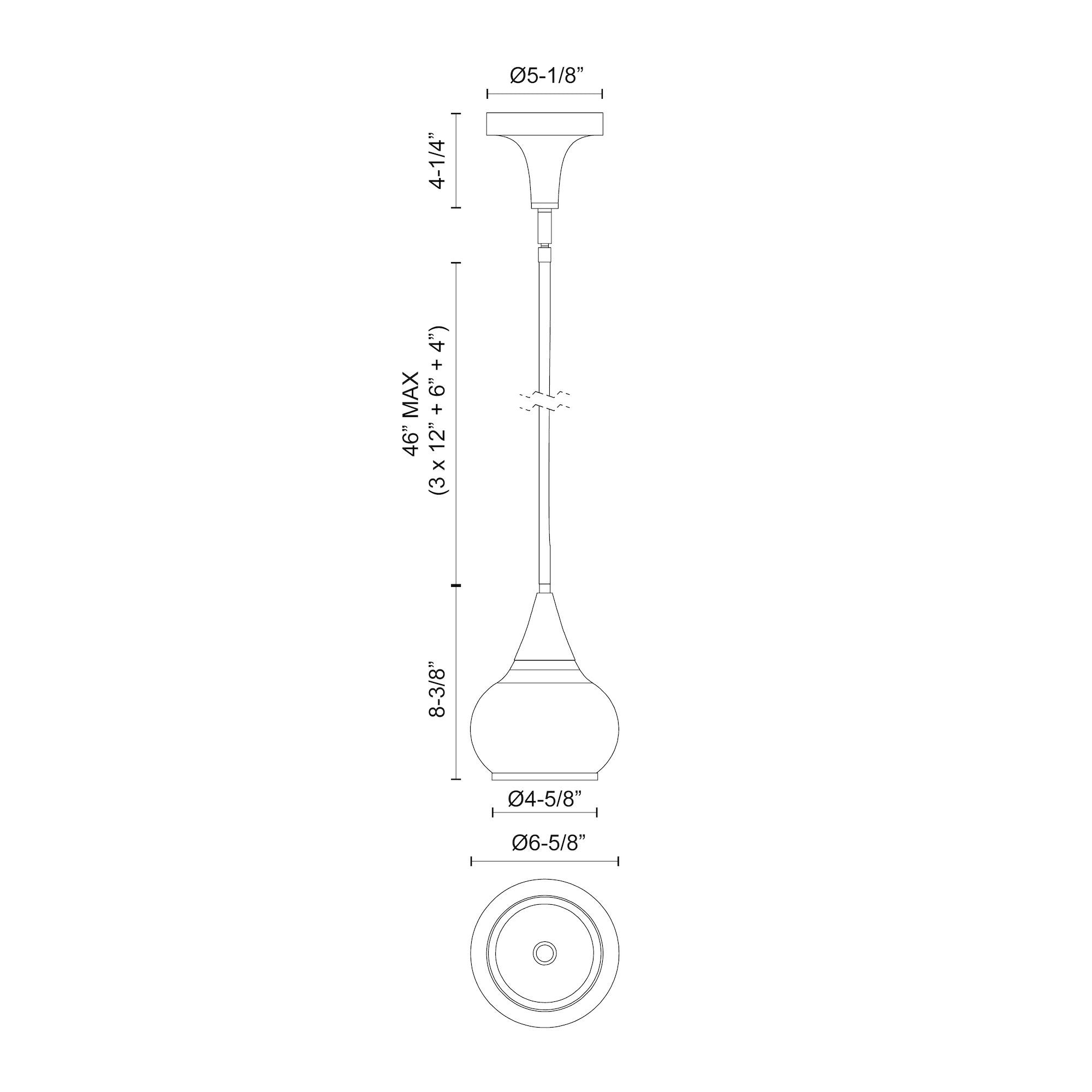 Hazel 6-in Chrome/Clear Glass 1 Light Pendant