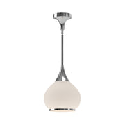 ALORA MOOD Lighting PD524110CHOP Pendant, 10-in, Chrome/Opal Matte Glass