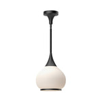 Hazel 10-in Matte Black/Opal Matte Glass 1 Light Pendant