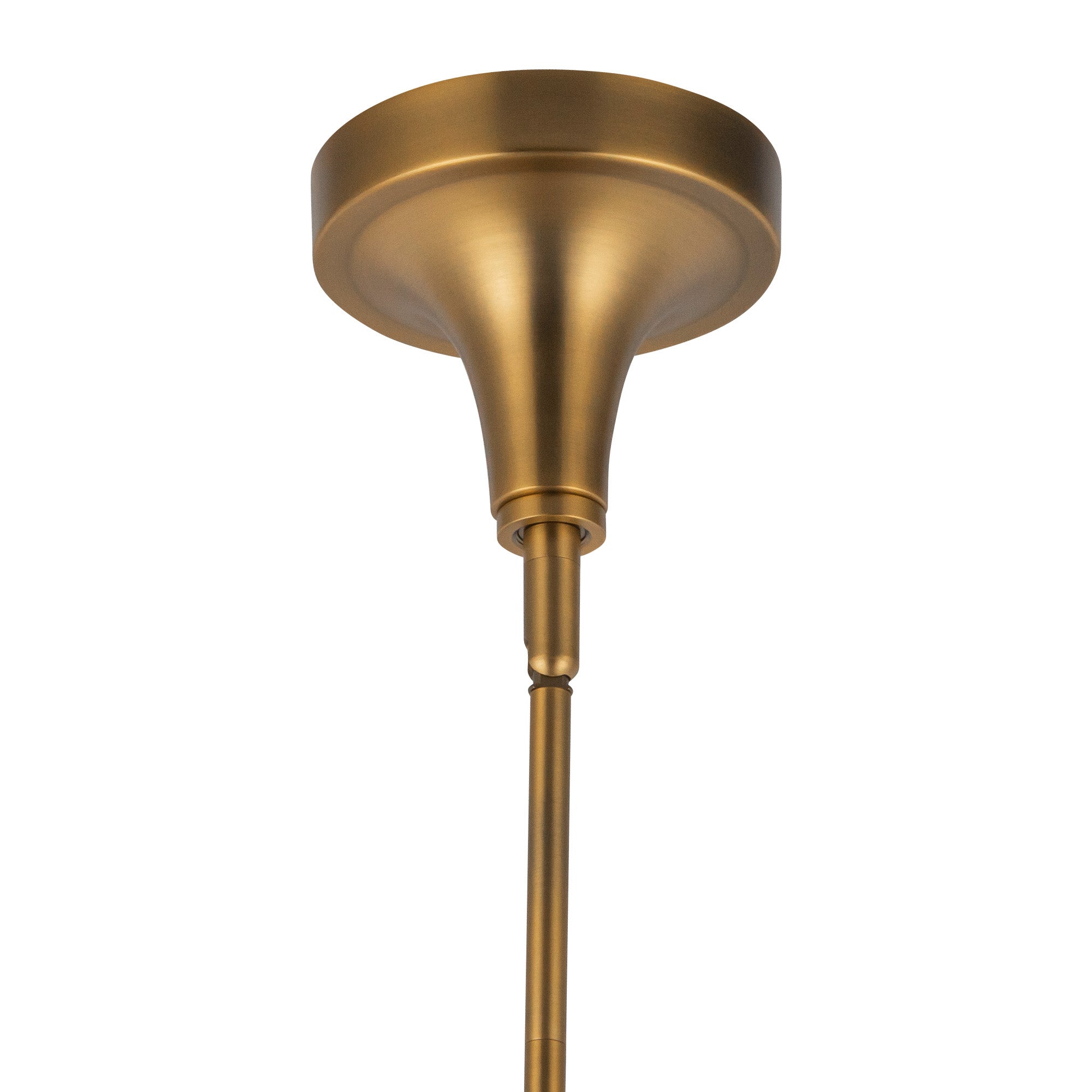 Hazel 14-in Aged Gold/Clear Glass 1 Light Pendant