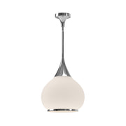 ALORA MOOD Lighting PD524214CHOP Pendant, Vintage Inspired, Chrome/Opal Matte Glass