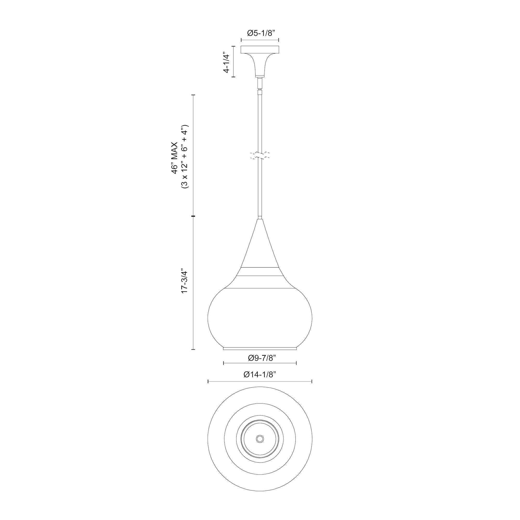 Hazel 14-in Clear Glass/Matte Black 1 Light Pendant