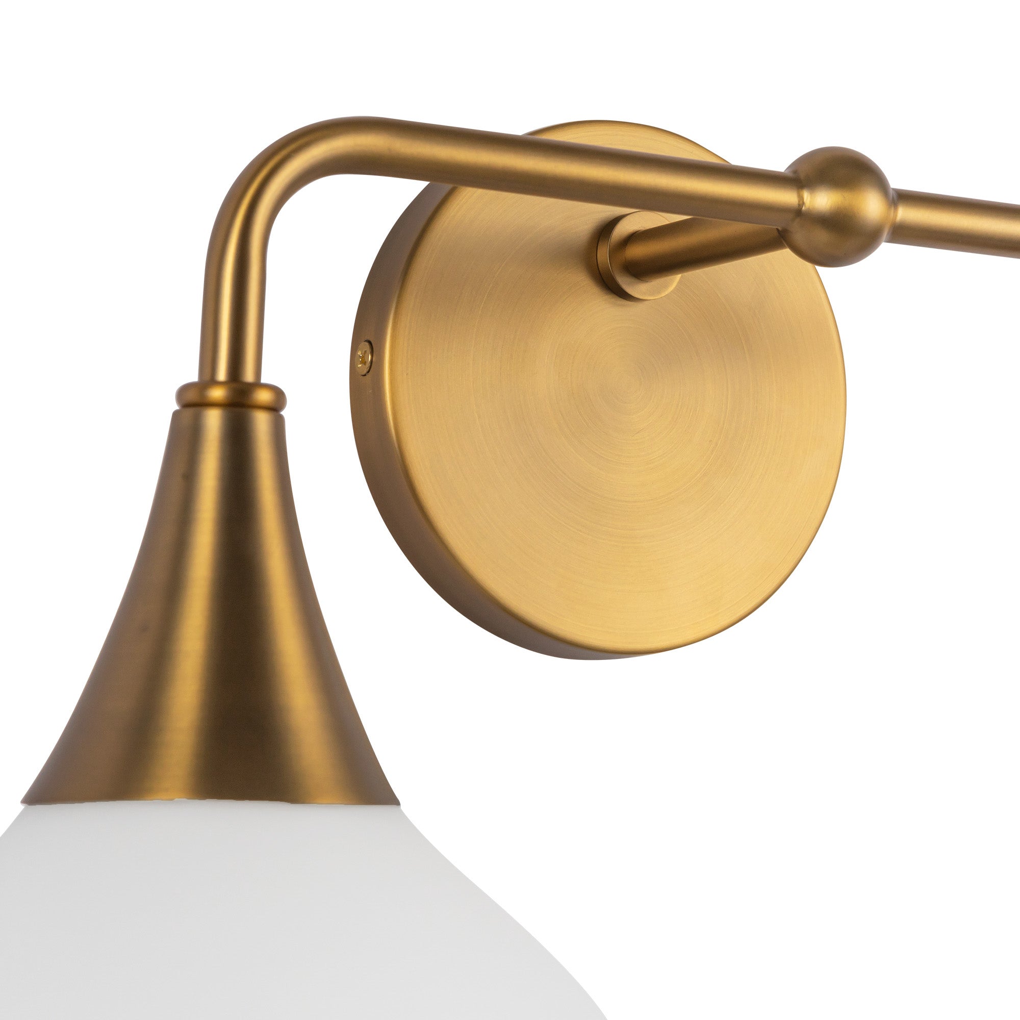 Hazel 17-in Aged Gold/Opal Matte Glass 2 Lights Vanity