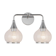Hazel 17-in Chrome/Clear Glass 2 Lights Vanity