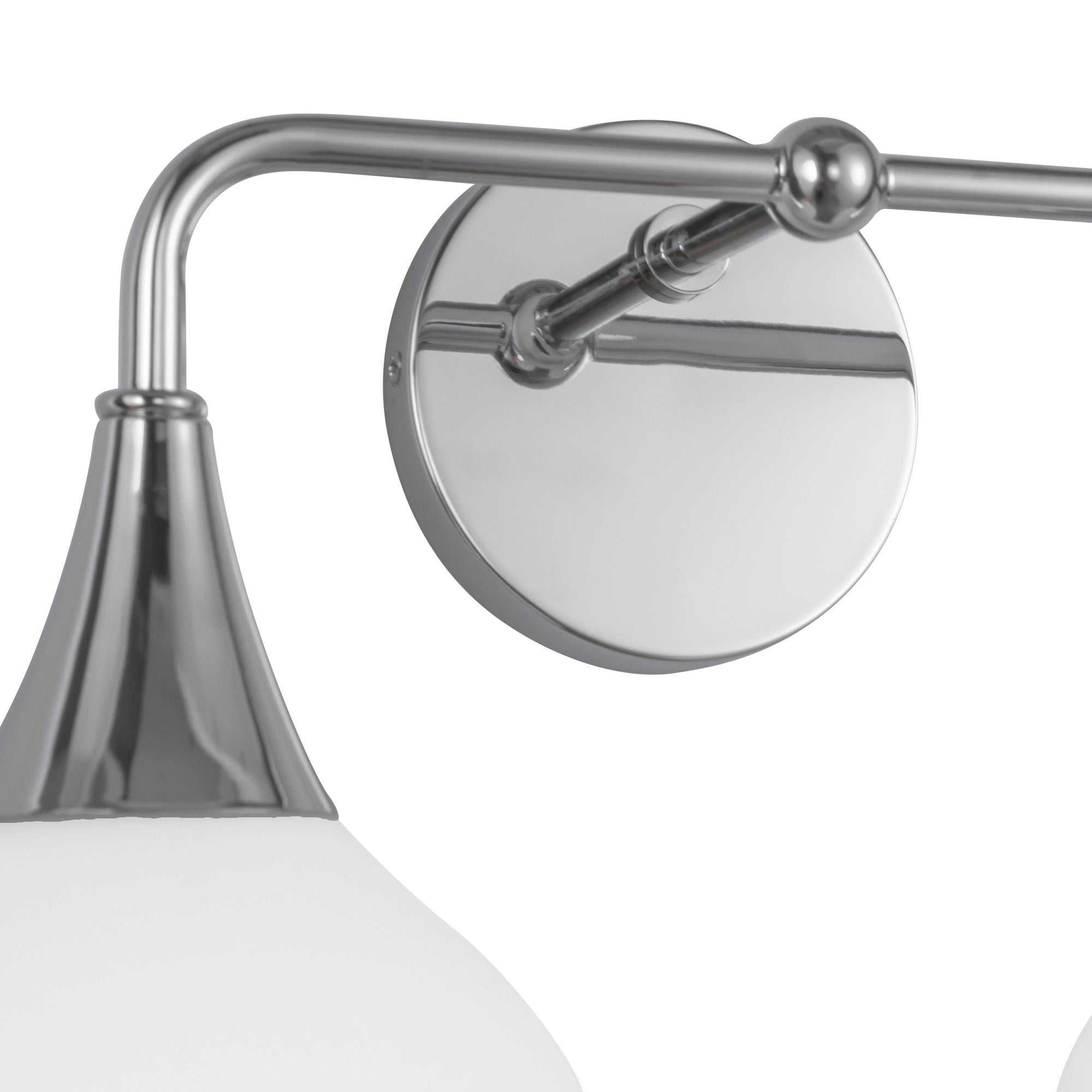 Hazel 17-in Chrome/Opal Matte Glass 2 Lights Vanity