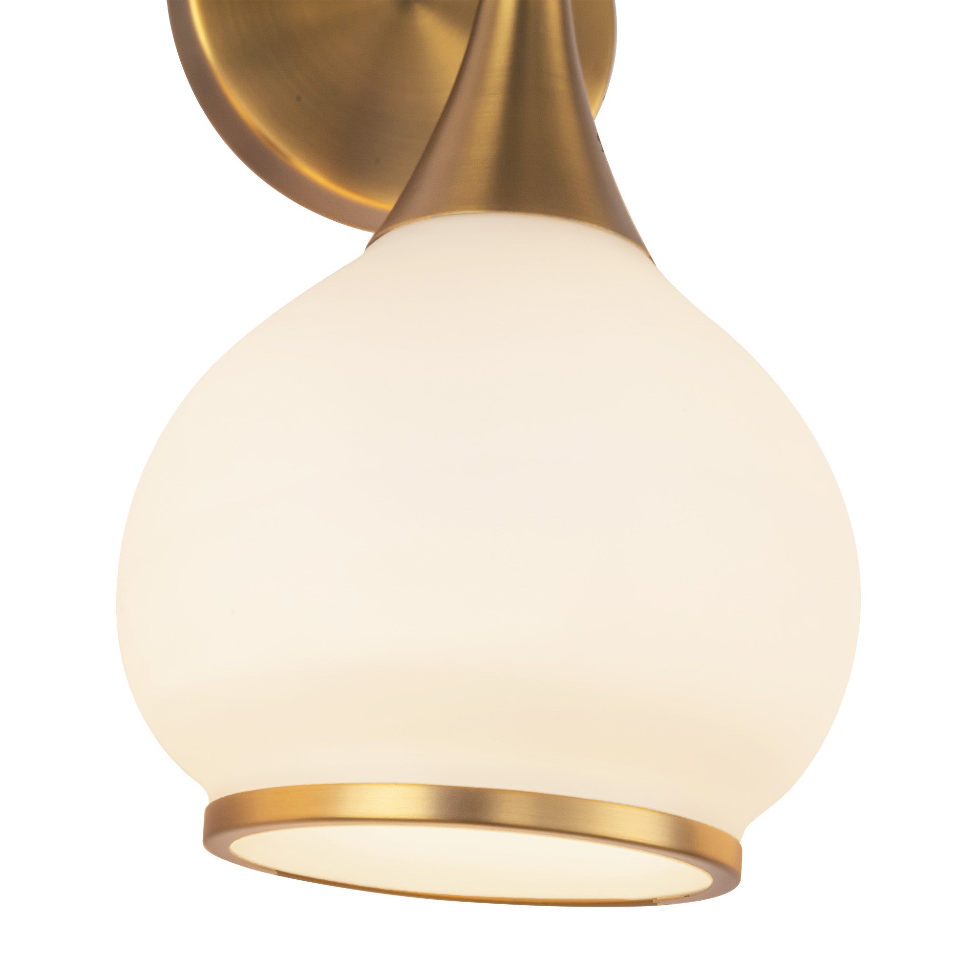 Hazel 26-in Aged Gold/Opal Matte Glass 3 Lights Vanity