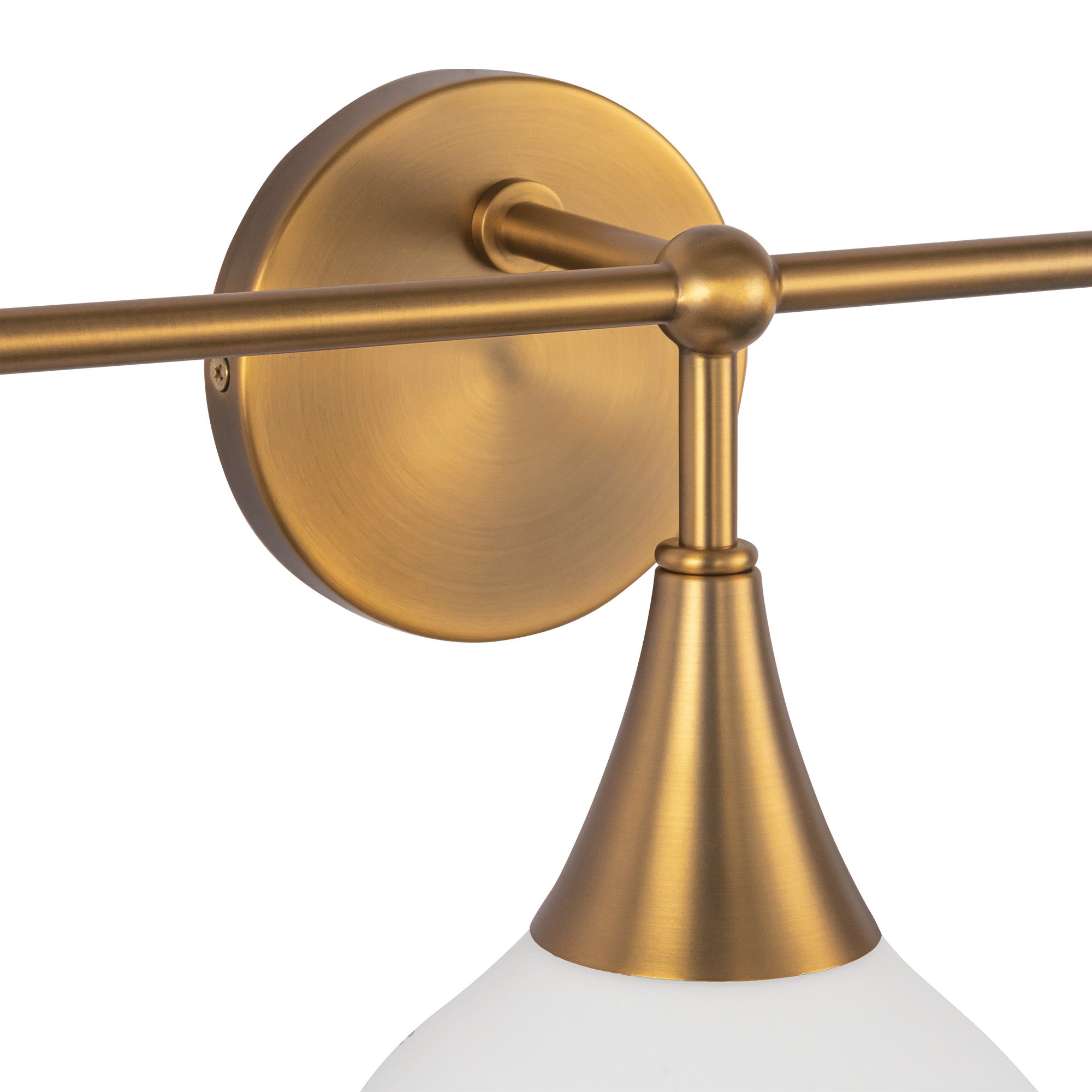 Hazel 26-in Aged Gold/Opal Matte Glass 3 Lights Vanity