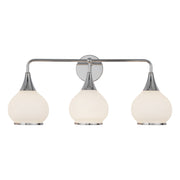ALORA MOOD Lighting VL524326CHOP Vanity Light Fixture, UL Damp Rated, Chrome/Opal Matte Glass