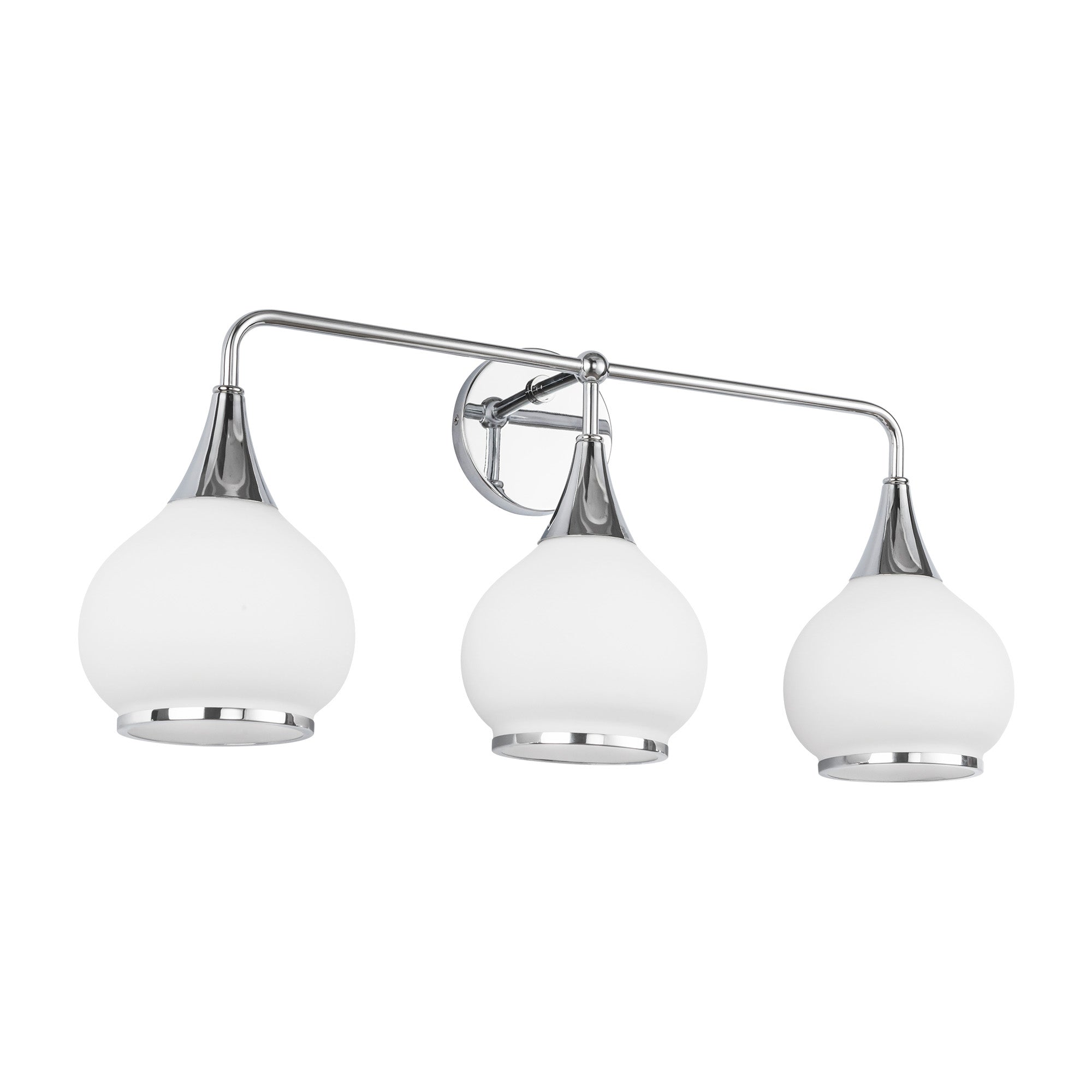 Hazel 26-in Chrome/Opal Matte Glass 3 Lights Vanity