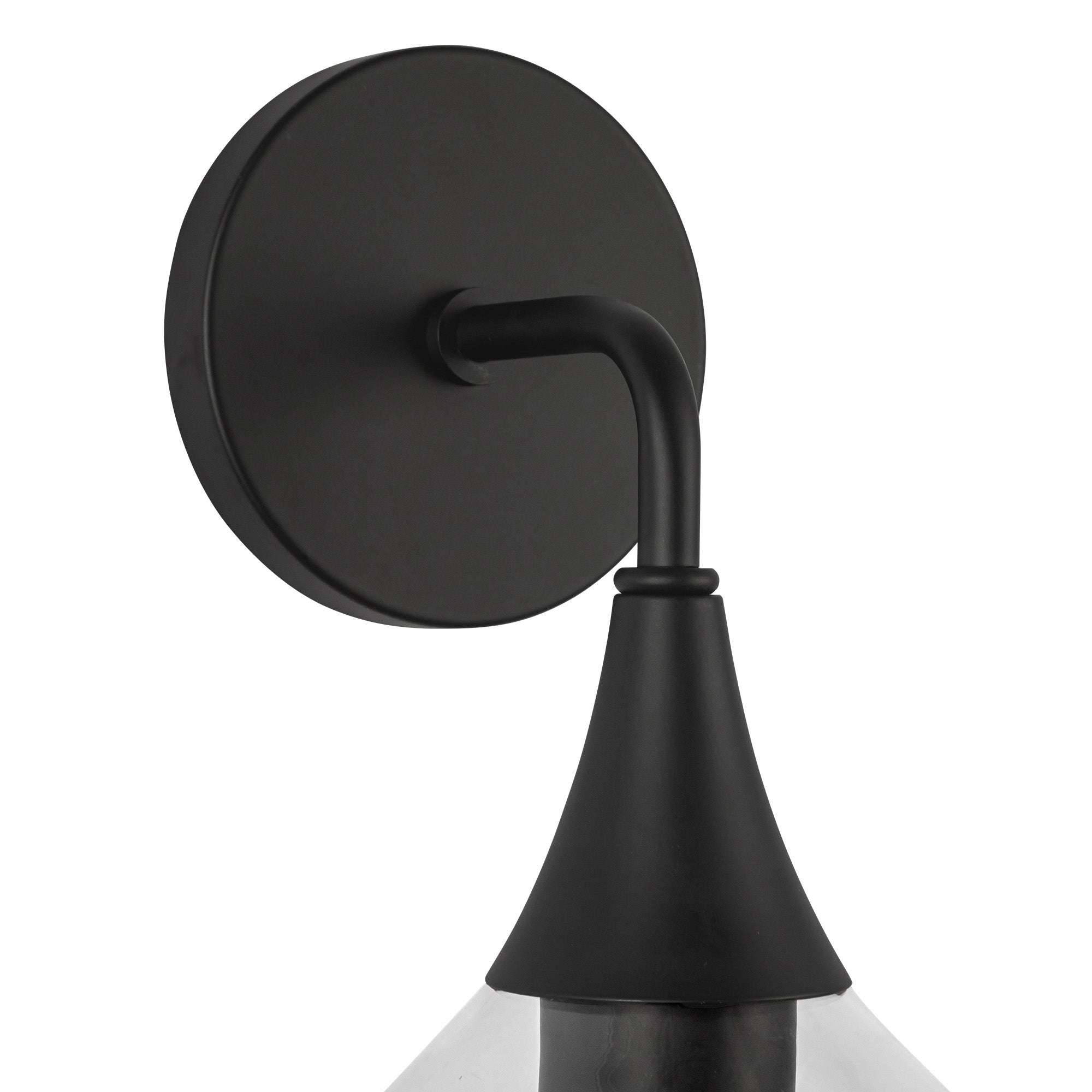 Hazel 6-in Clear Glass/Matte Black 1 Light Wall/Vanity