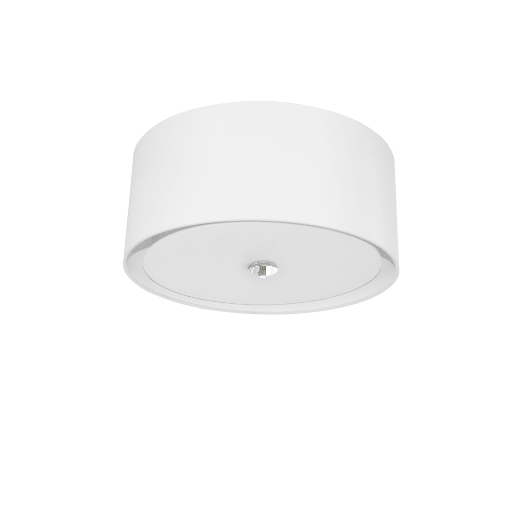 Dainolite HELENA HEL-163FH-PC-WH Flush Mount Contemporary - Polished Chrome