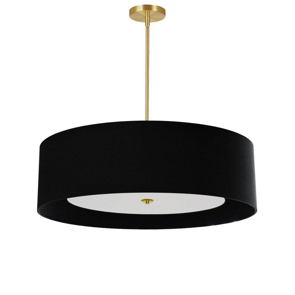 Dainolite HEL-304P-AGB-BW Pendant Contemporary - Aged Brass