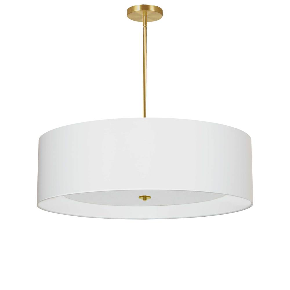 Dainolite HEL-304P-AGB-WH Pendant Contemporary - Aged Brass