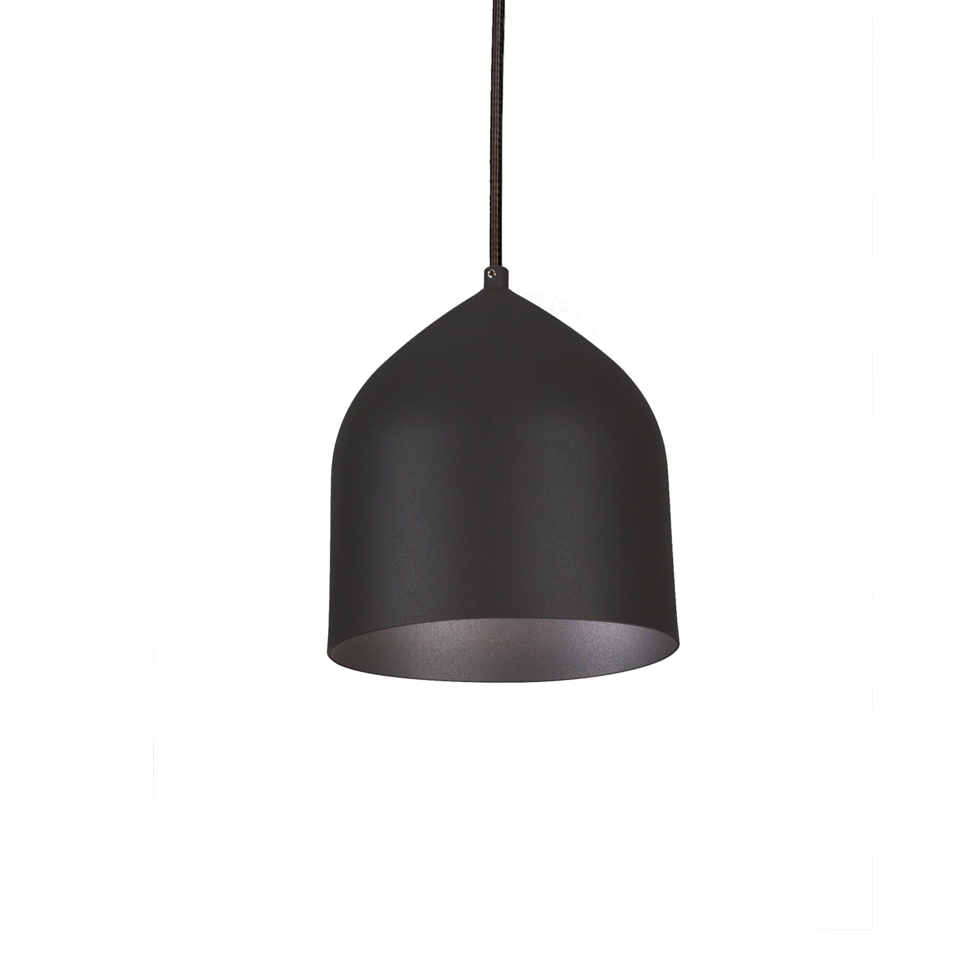 Helena 8-in Black/Black LED Pendant