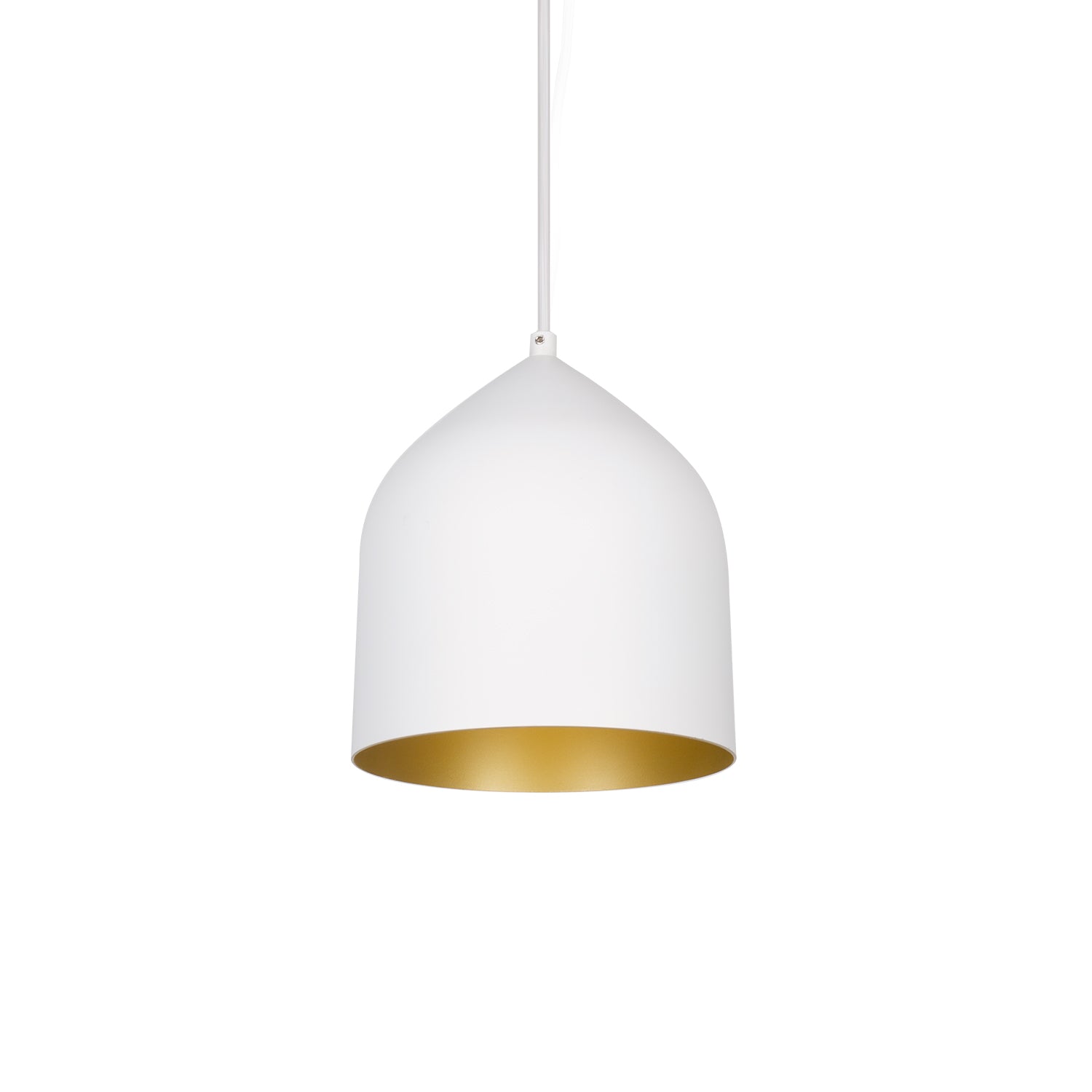Helena 8-in White/Gold LED Pendant