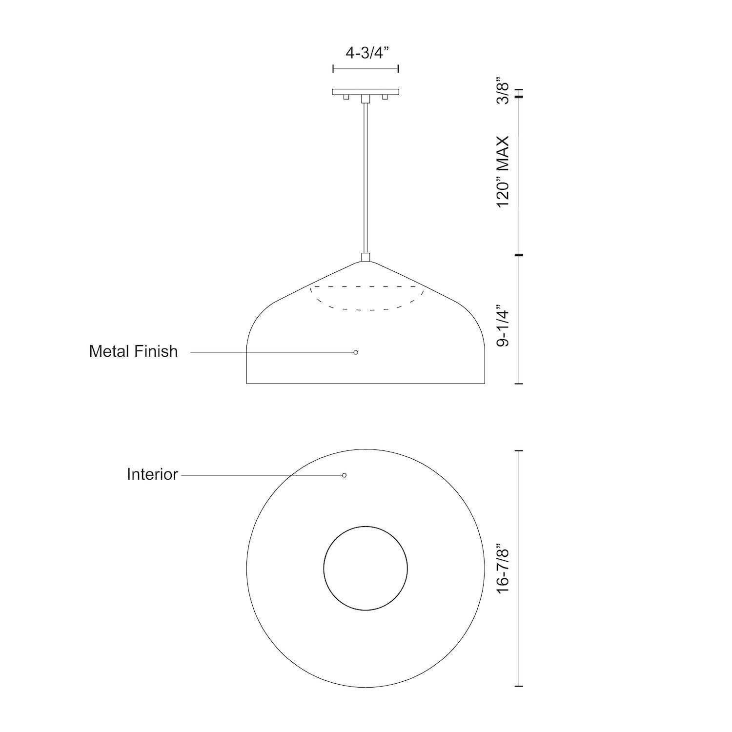 Helena 17-in Black/Gold LED Pendant