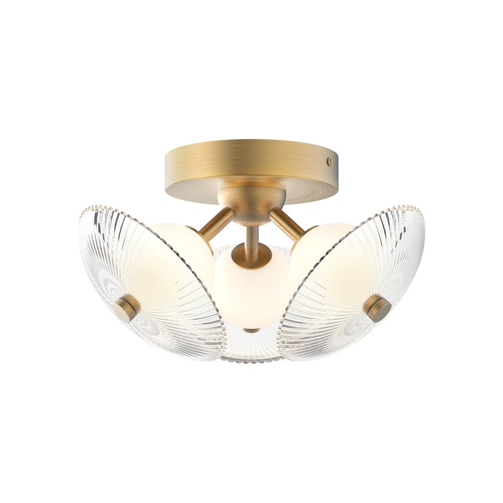 Alora Lighting HERA FM417604BGCR Flush Mount - Brushed Gold