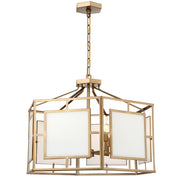 Crystorama HIL-996-VG Libby Langdon Hillcrest 6 Light Vibrant Gold Lantern Chandelier