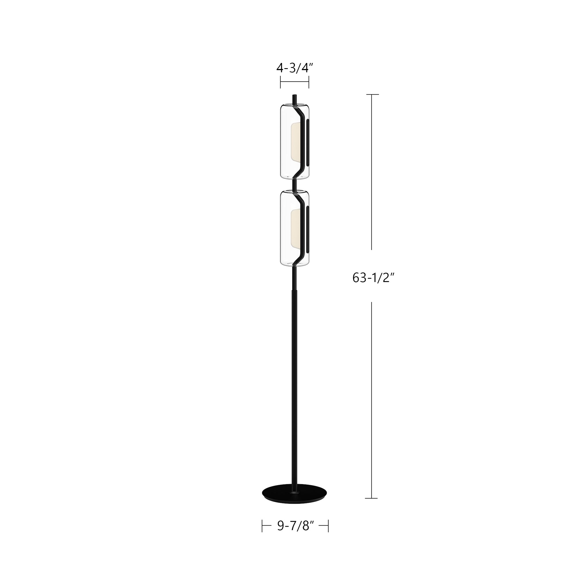 Hilo 63-in Black LED Floor Lamp