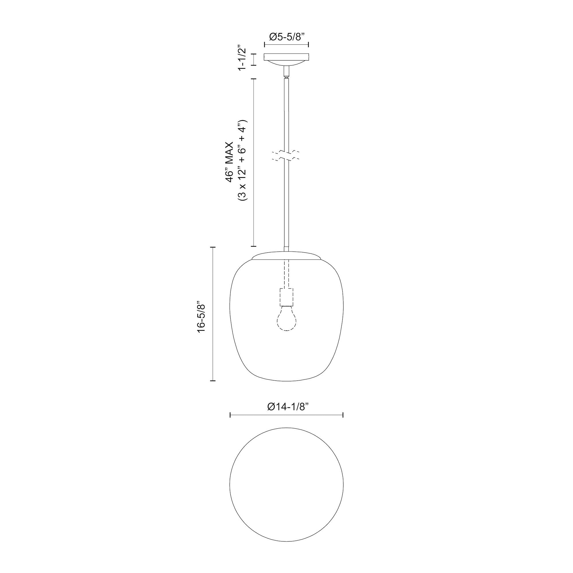 Holden 14-in Brushed Nickel/Opal Matte Glass 1 Light Pendant