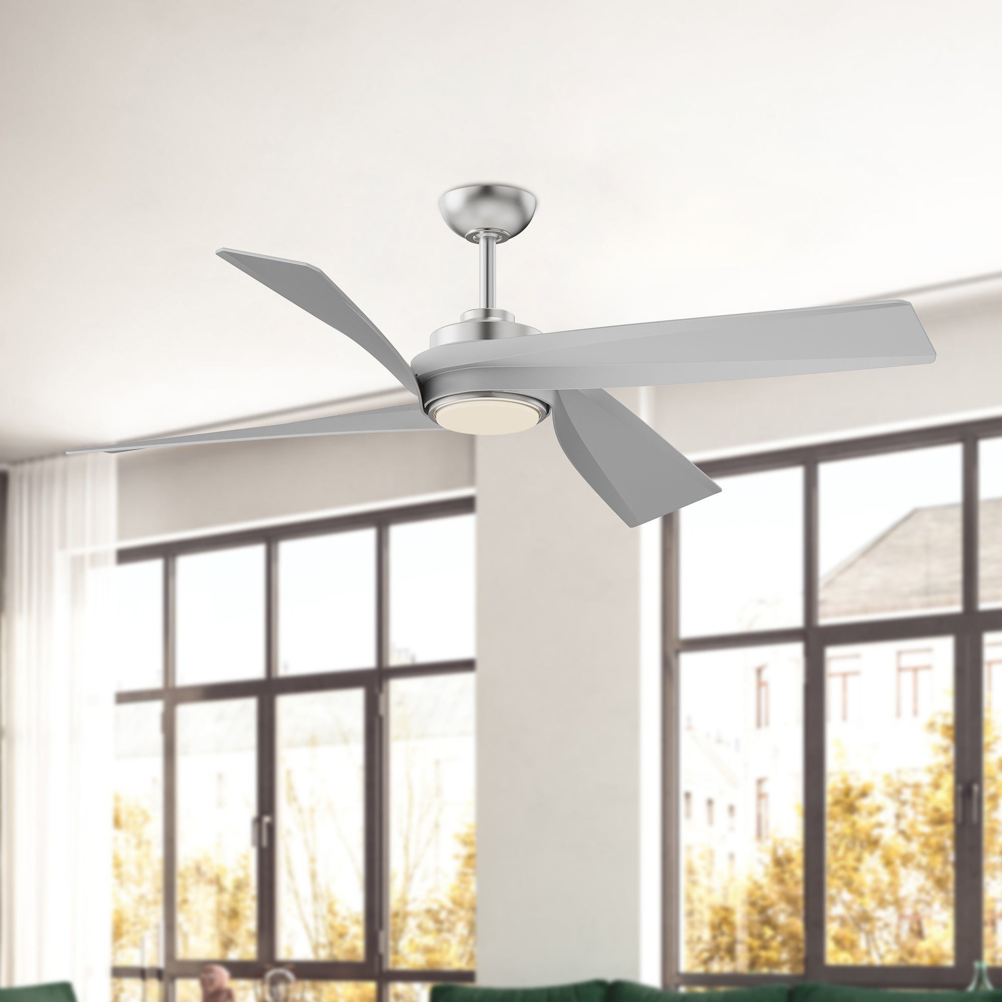 Horizon 56-in Brushed Nickel LED Fans