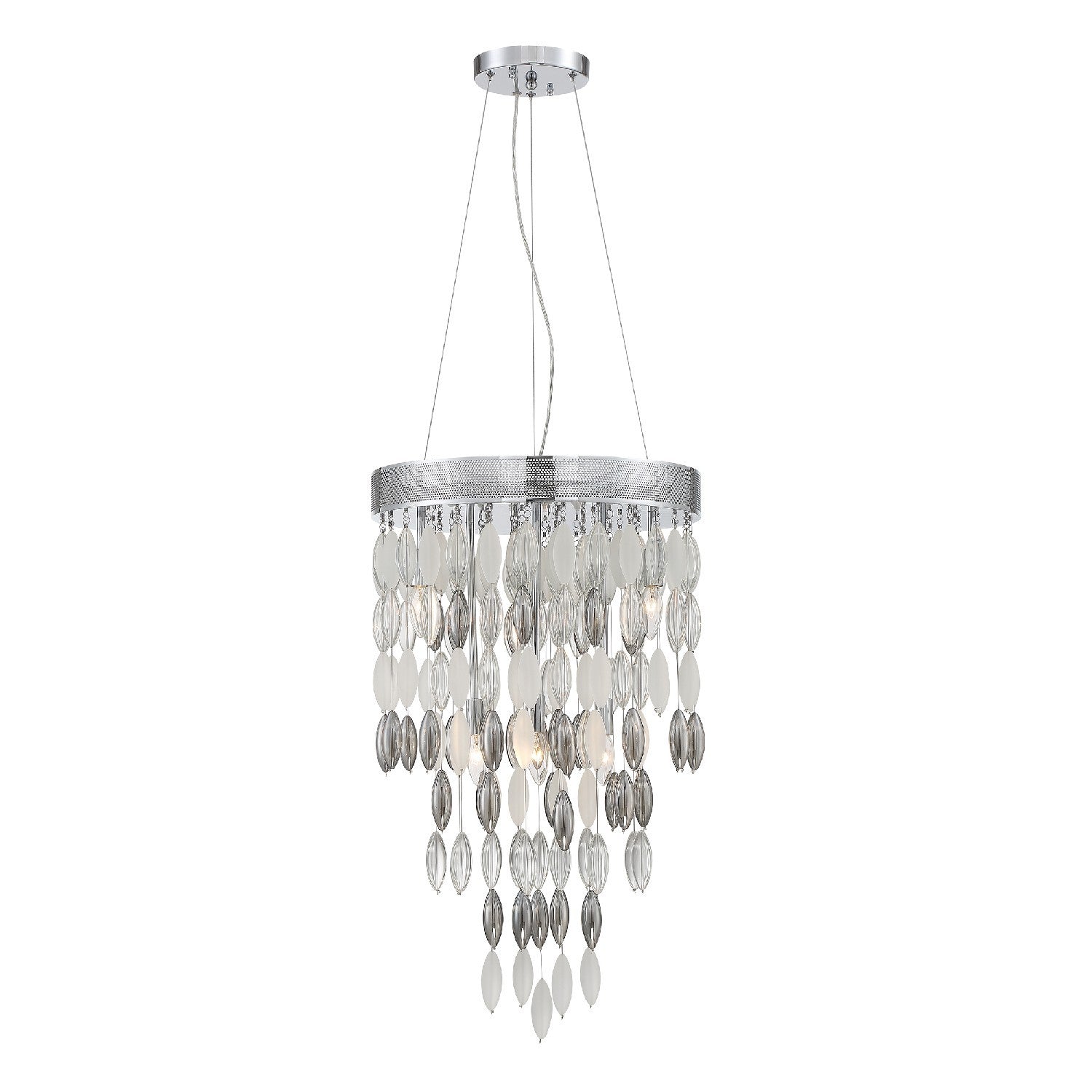 Crystorama Hudson HUD-A2216-CH – 18 Inch – 6 Light – Chandelier – Polished Chrome – Dry Rated