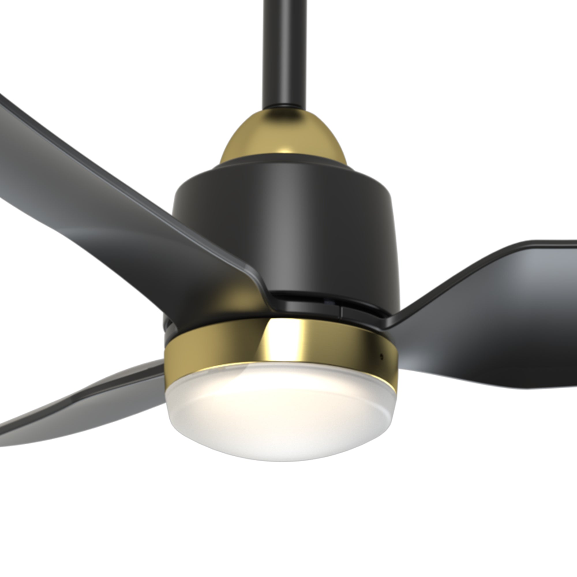 Hugo 42-in Brushed Gold/Matte Black with Light Kit Ceiling Fan