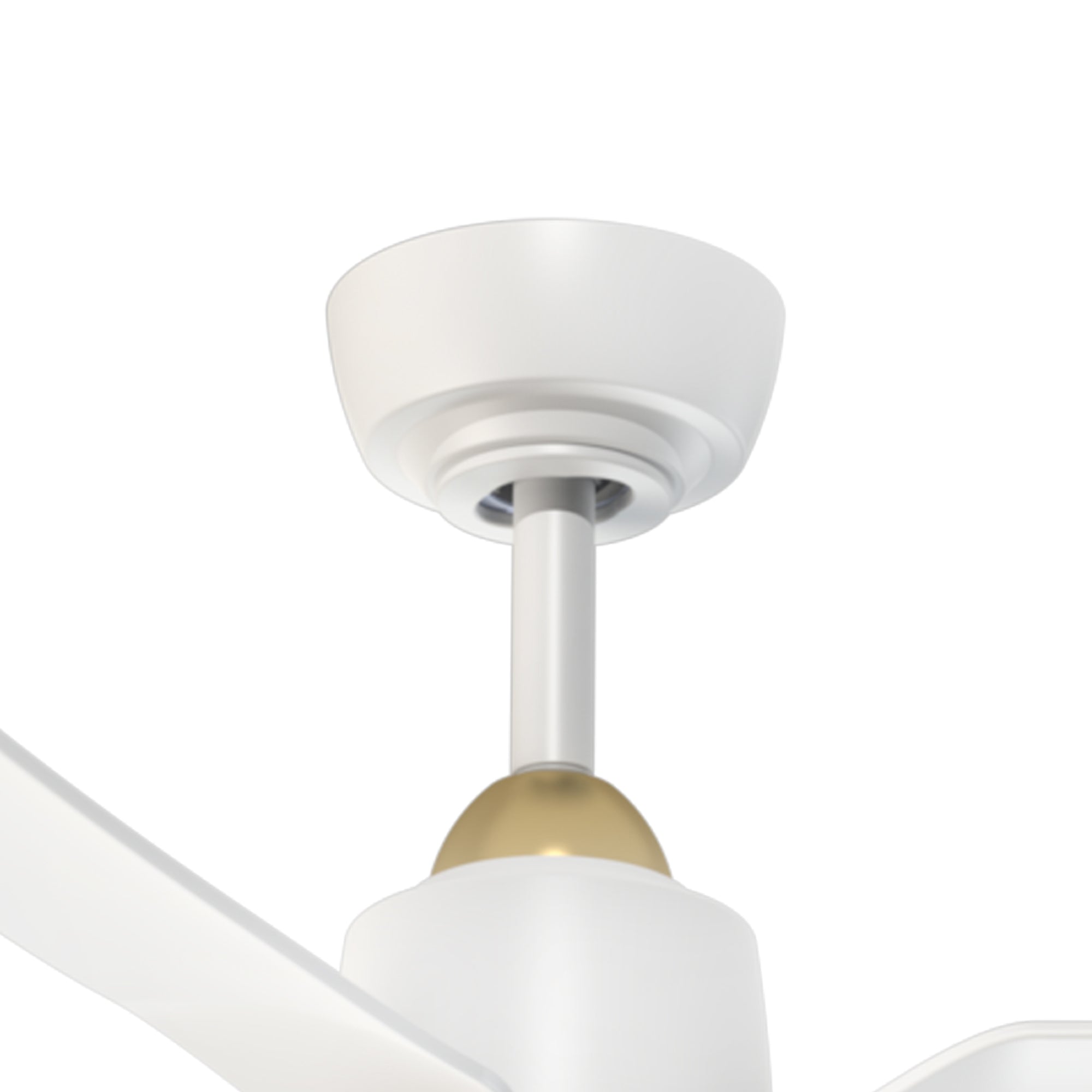 Hugo 42-in Brushed Gold/Matte White with Light Kit Ceiling Fan