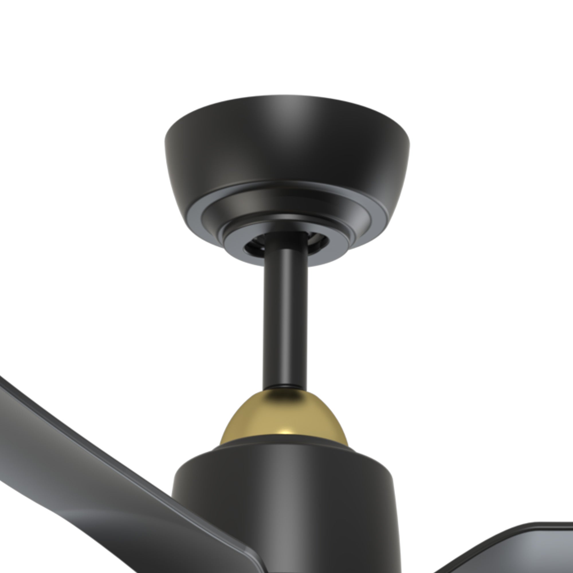 Hugo 42-in Brushed Gold/Matte Black FAN Ceiling Fan