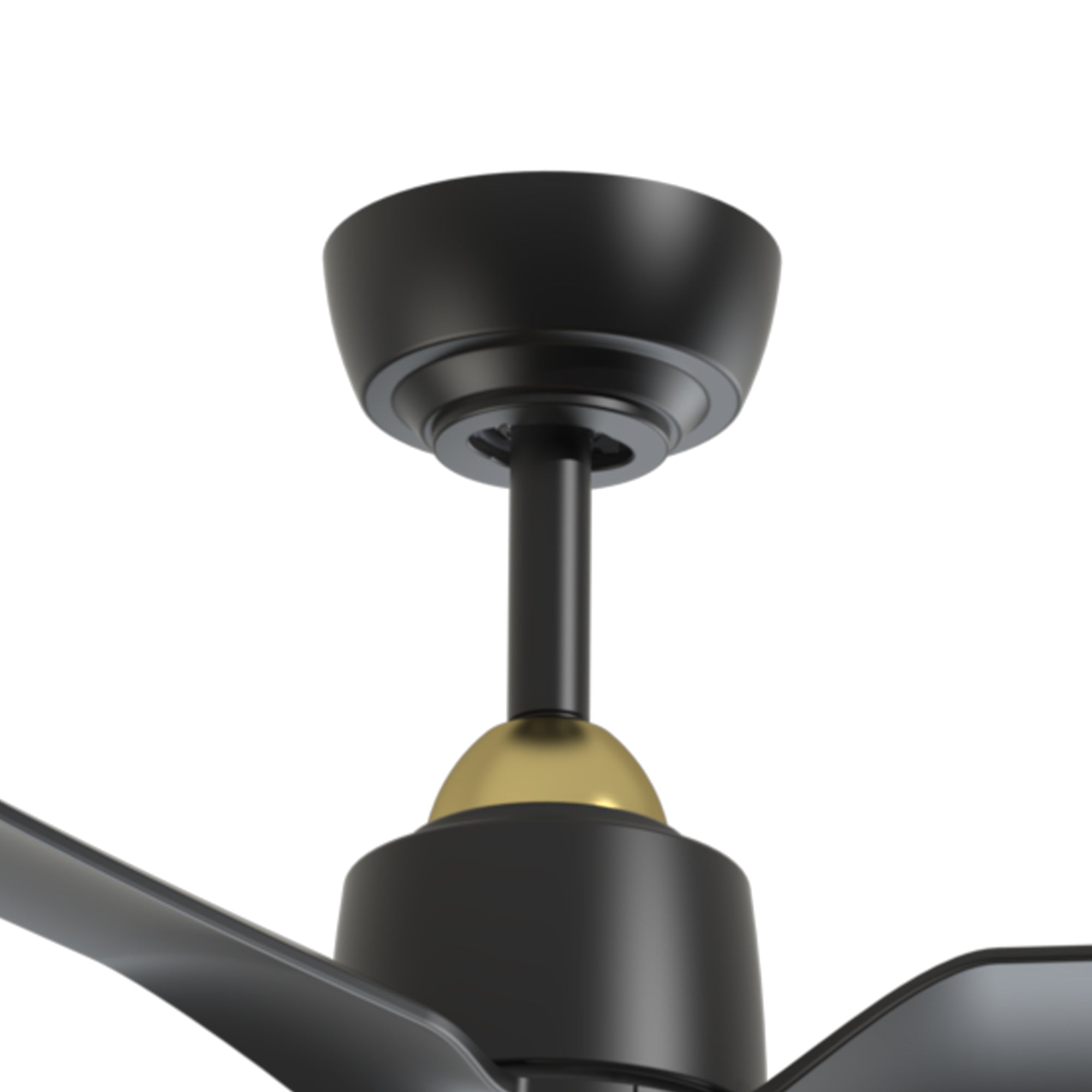 Hugo 52-in Brushed Gold/Matte Black FAN Ceiling Fan